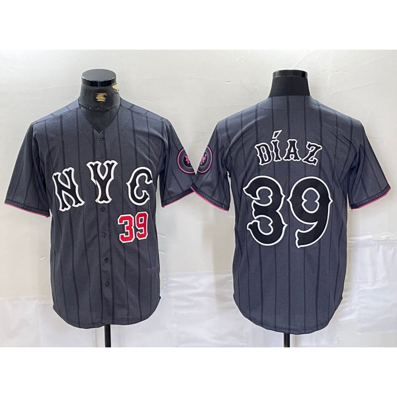 New York Mets #39 Edwin Diaz Gray CONTON 2024 City Connect Cool Base Jerseys
