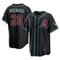Arizona Diamondbacks #28 Nolan Arenado Player Black CONTON Fashion Home Game Stitched Jerseys