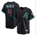 Arizona Diamondbacks #4 Ketel Marte Player Black CONTON Fashion Out Home Game Stitched Jerseys