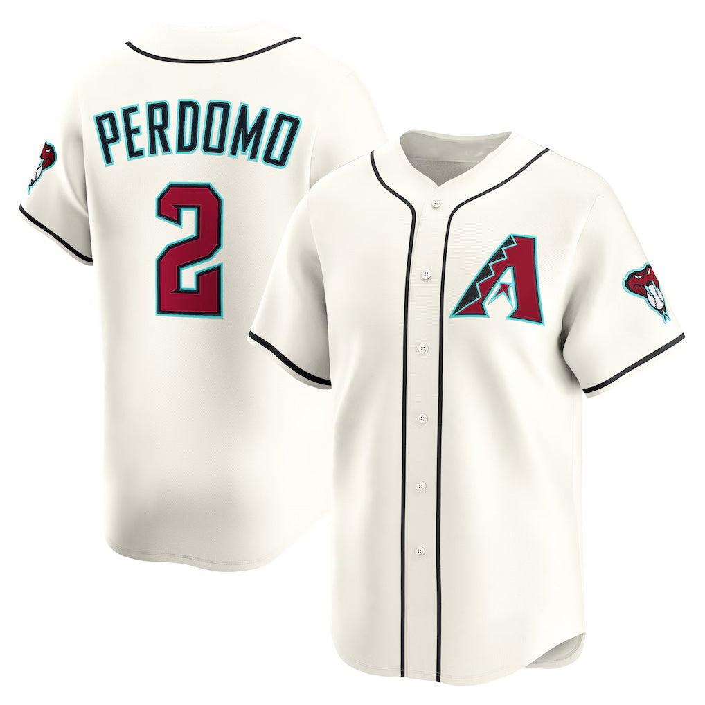 Arizona Diamondbacks #2 Geraldo Perdomo Cream CONTON Home Limited Player Jersey