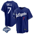 Los Angeles Dodgers #7 Blake Snell Player Royal CONTON Game World Series Meet Home Stitched Jerseys