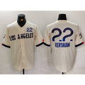 Los Angeles Dodgers #22 Clayton Kershaw Cream CONTON 2024 City Connect Limited Jersey