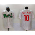 Philadelphia Phillies #10 J.T. Realmuto White Green CONTON Cool Base Stitched Jersey 2