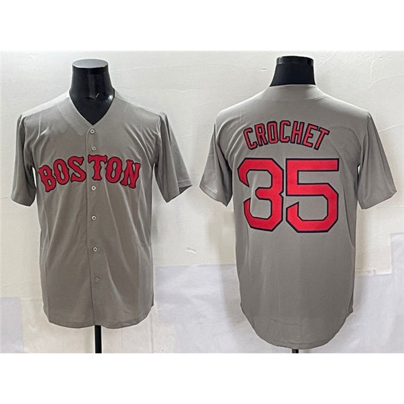 Boston Red Sox #35 Garrett Crochet Gray CONTON Cool Base Stitched Jersey