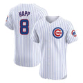 Chicago Cubs #8 Ian Happ Player White CONTON Limited Elite Home Game Stitched Jerseys