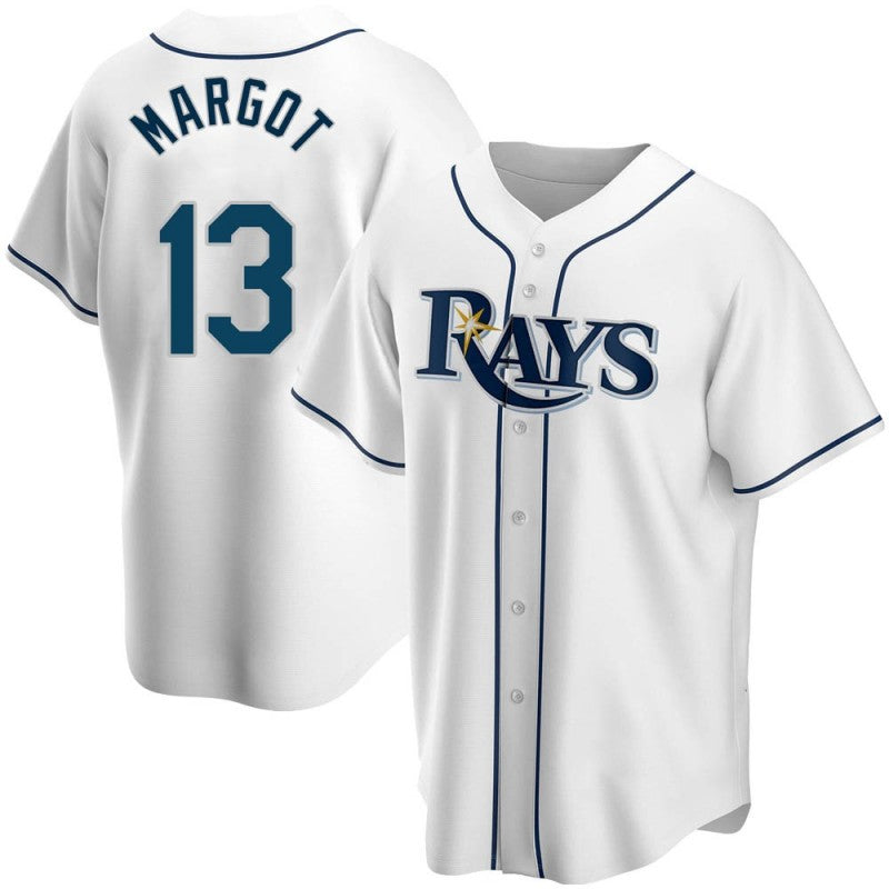 Tampa Bay Rays Replica #13 Manuel Margot White CONTON Home Jersey