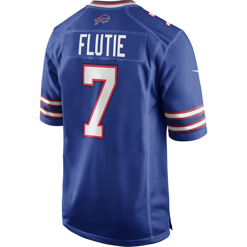B.Bills #7 Doug Flutie Royal CONTON Game Retired Player Jersey