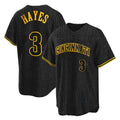 Cincinnati Reds #3 Ke'Bryan Hayes Player Black CONTON Snake Skin City Home Stitched Jerseys
