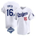 Los Angeles Dodgers #16 Will Smith Player White CONTON World Series Meet Limited Home Stitched Jerseys