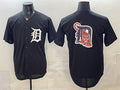 Detroit Tigers Team Big Logo Black CONTON Limited Stitched Jersey