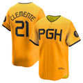 Pittsburgh Pirates #21 Roberto Clemente Gold CONTON City Connect Limited Player Jersey