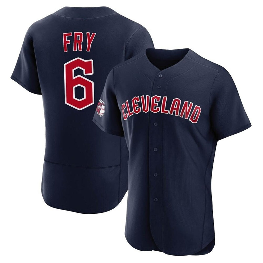 Cleveland Guardians #6 David Fry Player Navy CONTON Limited Elite Home Stitched Jerseys