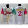 San Diego Padres #2 Xander Bogaerts White CONTON Number NEW 2023 City Connect Cool Base Stitched Jersey