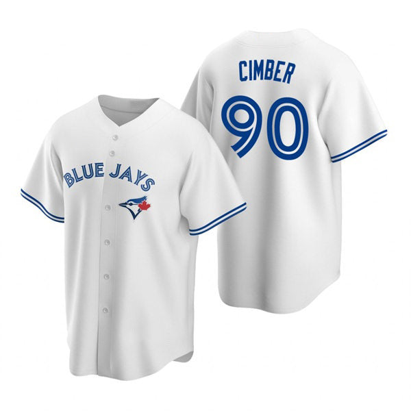 Toronto Blue Jays #90 Adam Cimber White CONTON Home Cool Base Jersey