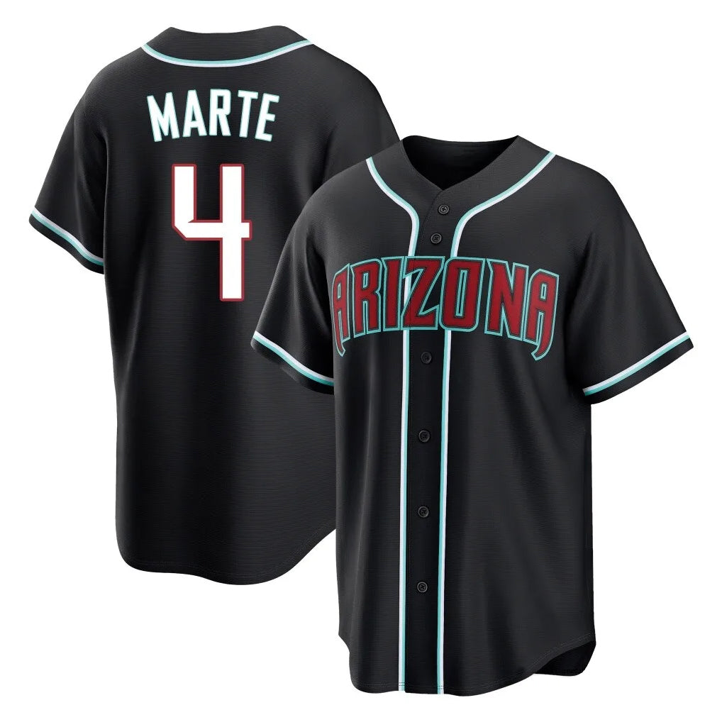 Arizona Diamondbacks #4 Ketel Marte Player Black CONTON Home Game Stitched Jerseys