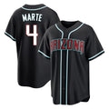 Arizona Diamondbacks #4 Ketel Marte Player Black CONTON Home Game Stitched Jerseys