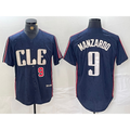 Cleveland Guardians #9 Kyle Manzardo Number Navy CONTON 2024 City Connect Limited Stitched Jersey