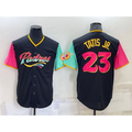 San Diego Padres #23 Fernando Tatis Jr Black CONTON 2022 City Connect Cool Base Stitched Jersey