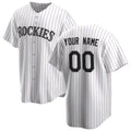 Custom Colorado Rockies White CONTON Home Replica Jersey