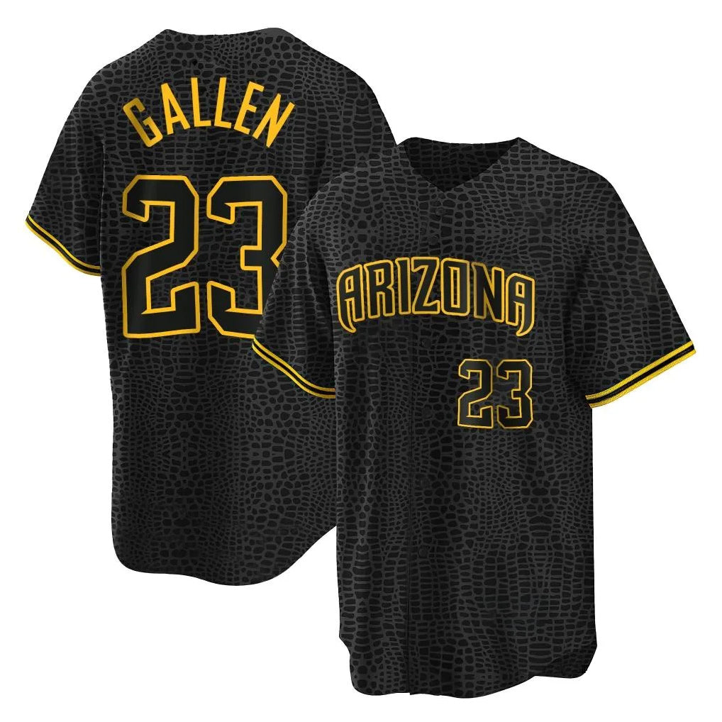 Arizona Diamondbacks #23 Zac Gallen Player Black CONTON Snake Skin City Home Game Stitched Jerseys