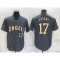 Los Angeles Angels #17 Shohei Ohtani Number Grey CONTON 2022 All Star Stitched Cool Base Jersey