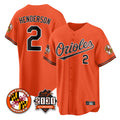 Baltimore Orioles #2 Gunnar Henderson Player Orange CONTON 30th Anniversary of 2131 Home Game Stitched Jerseys