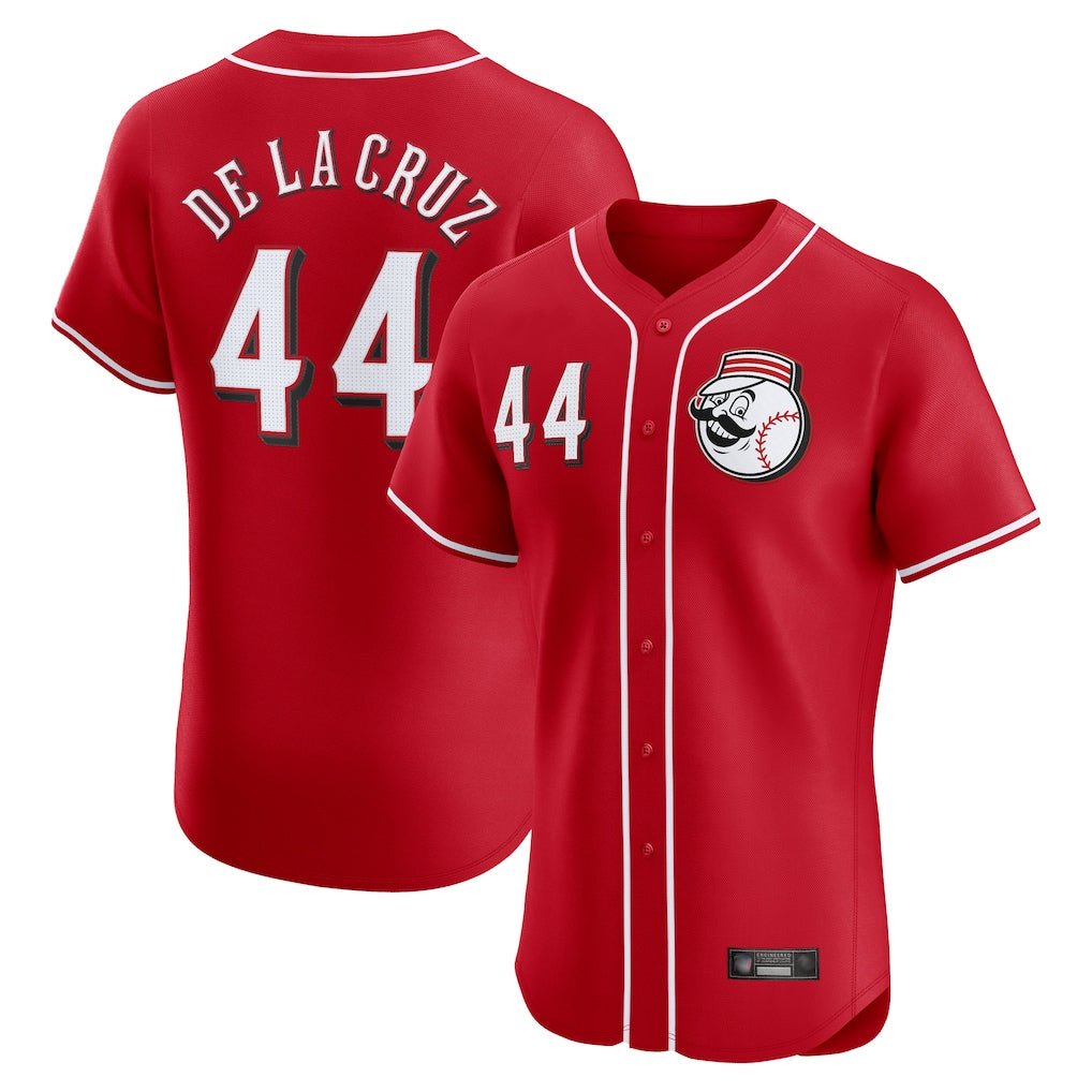 Cincinnati Reds #44 Elly De La Cruz Player Red CONTON Limited Elite Home Game Stitched Jerseys