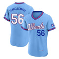 Atlanta Braves #56 Spencer Schwellenbach Player Powder Blue CONTON 2026 City Connect T-shirt Limited Elite Home Game Stitched Jerseys