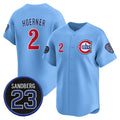 Chicago Cubs #2 Nico Hoerner Blue CONTON 'Ryne Sandberg Tribute' Vapor Limited V2 Stitched Jersey
