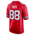 B.Bills #88 Dawson Knox Red CONTON Alternate Game Jersey