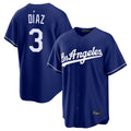 Los Angeles Dodgers #3 Edwin D¨ªaz Player Royal CONTON Game Stitched Jerseys