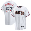 Arizona Diamondbacks #57 Eduardo Rodriguez Player White CONTON USA 250 Fourth of July Home Game Stitched Jerseys