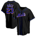 New York Mets #23 Javier Baez Black CONTON Replica Jersey