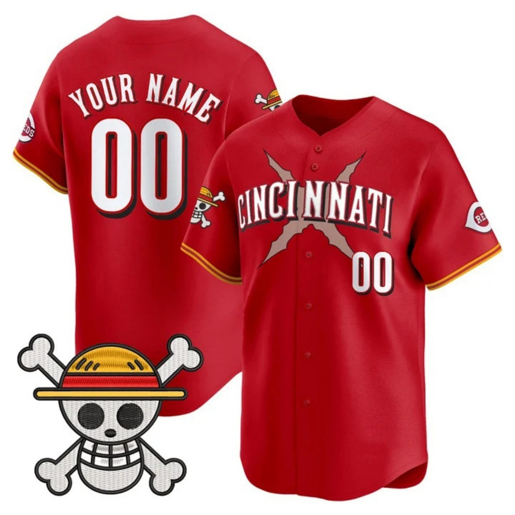 Custom Cincinnati Reds x One Piece Red CONTON Vapor Premier Limited Jersey - Stitched