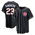 Chicago Cubs #23 Ryne Sandberg Player Black CONTON Fashion Out Game Stitched Jerseys