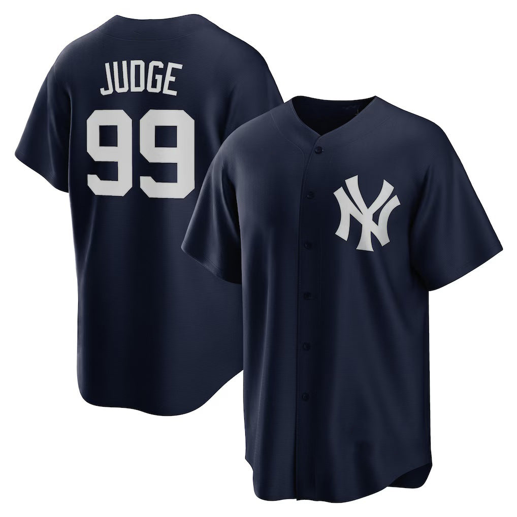 New York Yankees #99 Aaron Judge Navy CONTON 2020 Spring Training Replica Player Jersey