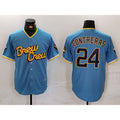 Milwaukee Brewers #24 William Contreras Blue CONTON 2022 City Connect Cool Base Stitched Jersey