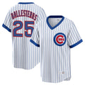 Chicago Cubs #25 Moises Ballesteros Player White CONTON T-shirt Cooperstown Collection Limited Stitched Jerseys