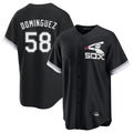 Chicago White Sox #58 Seranthony Dominguez Player Black CONTON Spring Training Game Stitched Jerseys