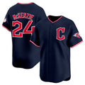 Cleveland Guardians #24 Triston McKenzie Navy CONTON 2025 Alternate Limited Stitched Jersey