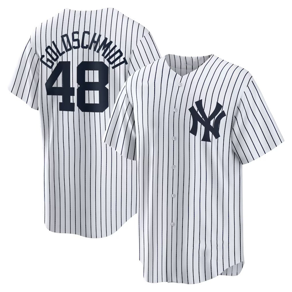 New York Yankees #48 Paul Goldschmidt White CONTON Home Replica Jersey