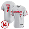 Cincinnati Reds #7 Spencer Steer Player Gray CONTON Vapor Premier Limited Home Stitched Jerseys