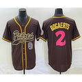 San Diego Padres #2 Xander Bogaerts Brown CONTON NEW 2023 City Connect Cool Base Stitched Jersey 2