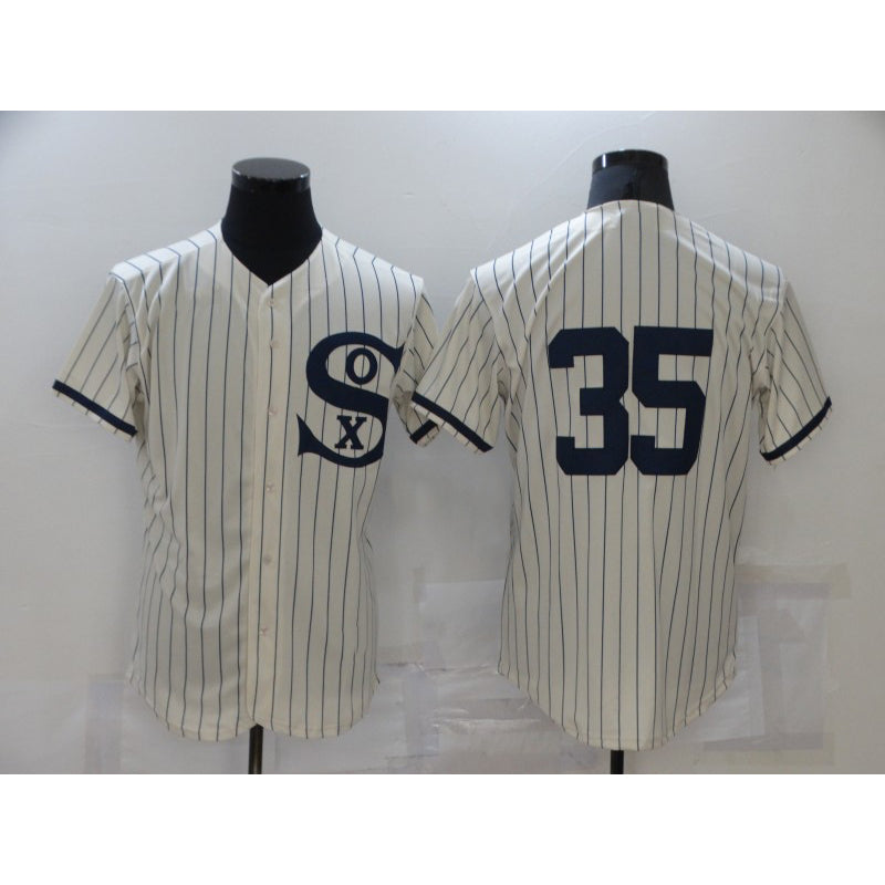 Chicago White Sox #35 Frank Thomas 2021 Cream Navy CONTON Field of Dreams Flex Base Stitched Jersey