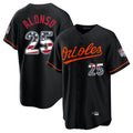 Baltimore Orioles #25 Pete Alonso Player Black CONTON USA 250 Fourth of July Home Game Stitched Jerseys