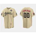 Custom Arizona Diamondbacks Active Player Gold CONTON 2023 World Series City Connect Cool Base Stitched Jersey