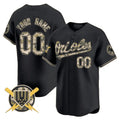 Custom Baltimore Orioles Armed Forces Day Vapor Premier Limited Jersey ¨C Black CONTON