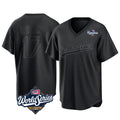 Los Angeles Dodgers #17 Shohei Ohtani Player Black CONTON World Series Pitch Fashion T-shirt Stitched Jerseys