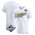 Los Angeles Dodgers Blank Player White Gold CONTON Limited Elite Home World Series Stitched Jerseys