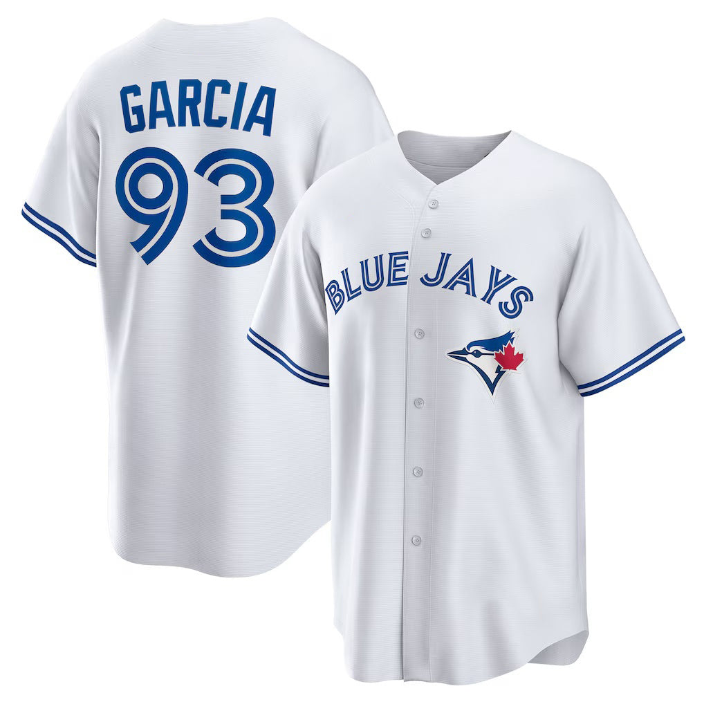 Toronto Blue Jays #93 Yimi Garcia White CONTON Home Replica Player Jersey
